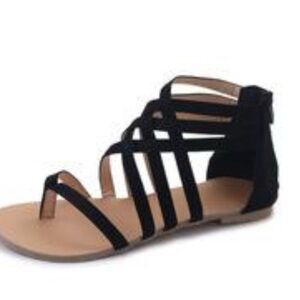 Elegant Black Strappy Sandals